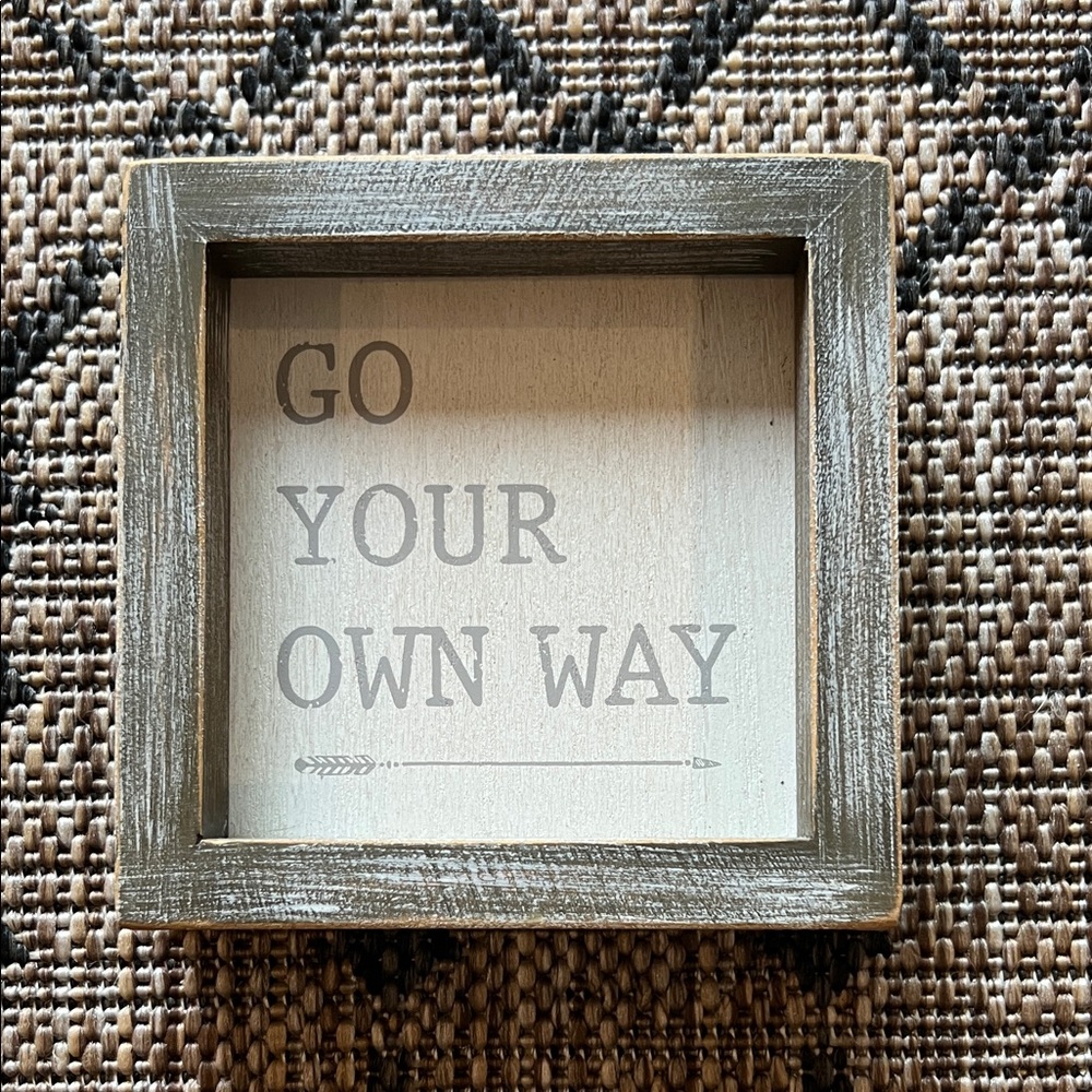 Rustic Wooden Sign with Inspirational Quote